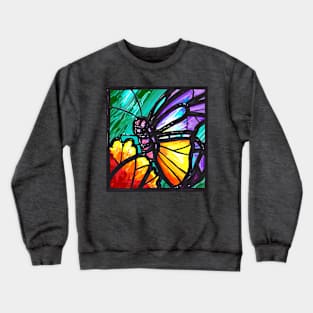 Stained Glass Butterfly Crewneck Sweatshirt